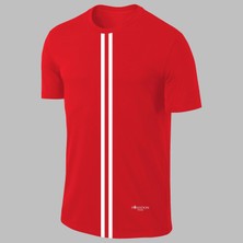 Poseidon Storm Yeni Seri Battal Beden Erkek Kırmızı Dri-Fit Kumaş Spor Için Konforlu Kısa Kol T-Shirt   (4xl- 10XL)