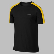 Poseidon Storm Yeni Seri Erkek Siyah Dri-Fit Kumaş Yuvarlak Yaka Şık Konforlu T-Shirt S-3xl