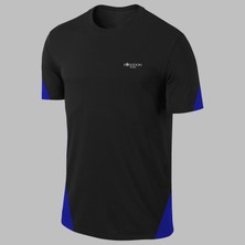Poseidon Storm Yeni Seri Büyük Beden Erkek Siyah Dri-Fit Kumaş Yürüyüş ve Koşu Için Konforlu Sıfır Yaka T-Shirt (4xl- 10XL)