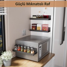 Yuvipo Mıknatıslı Buzdolabı Rafı Metal Düzenleyici Baharatlık Organizer Mikrodalga Fırın Güçlü Manyetik Raf