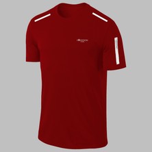 Poseidon Storm Yeni Seri Erkek Bordo Dri-Fit Kumaş Konforlu  Sıfır Yaka Tshirt  S-3xl