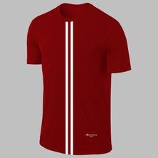 Poseidon Storm Yeni Seri Büyük Beden Erkek Bordo Dri-Fit Kumaş Baskısız Bisiklet Yaka Sporcu T-Shirt    (4xl- 10XL)