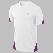 Poseidon Storm Yeni Seri Büyük Beden Erkek Beyaz Dri-Fit Kumaş Baskısız Bisiklet Yaka Sporcu T-Shirt (4xl- 10XL)