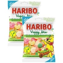 Vegan Yumuşak Şeker Jelibon Veggy Mix 80 gr * 2 Kampanyalı 2'li Paket