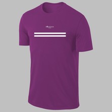 Poseidon Storm Yeni Seri Büyük Beden Erkek Mor Dri-Fit Kumaş Sıfır Yaka Kısa Kol Yürüyüş Için Sporcu T-Shirt   (4xl- 10XL)