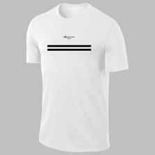 Poseidon Storm Yeni Seri Büyük Beden Erkek Beyaz Dri-Fit Kumaş  Baskısız Yürüyüş ve Koşu Için Konforlu T-Shirt    (4xl- 10XL)