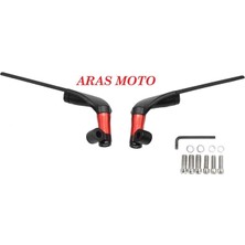 H2 Yarasa,kanat Dikiz Ayna Scooter,gidondan Aynalı Motosikletlere ve Atv Uyumlu Siyah Renk_supermoto