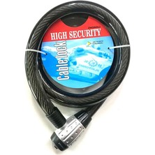 Super Moto  Motosiklet Halat Kilit 2 mt Işıklı Anahtar