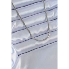 316L Çelik Gümüş Renk Ince Italyan Zincir Model 45 cm Unisex Kolye
