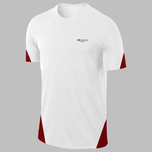 Poseidon Storm Yeni Seri Büyük Beden Erkek Beyaz Dri-Fit Kumaş Baskısız Bisiklet Yaka T-Shirt (4xl- 10XL)