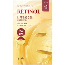 Goodal Black Carrot Vita-A Retinol Lifting Gel Sheet Mask - Siyah Havuç Özlü Retinol Yüz Maskesi (4 Adet)