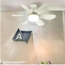 2 In 1 Tavan Vantilatörü LED Işık - 3 Renk Işık Modu, 3 Kademe Hız Modu, Kumandalı Fan