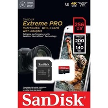 Sandısk 256GB Extreme Pro SDSQXCD-256G-GN6MA Mıcro-Sd Hafıza Kartı