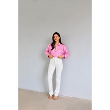 Penolope Kadın Xul Düz Kesim Beyaz Jean
