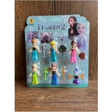 6'lı Figür Seti Leg0 Uyumlu Frozen Karlar Ülkesi Figürleri 12 Parça Figür Anna Elsa Olaf