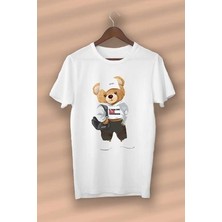Teddy Bear - Sport Cool Baskılı Organik Pamuk Siyah Unisex - Kadın - Erkek - T-Shirt