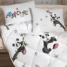 Clasy Ranforce  Pamuk Bebek Yorgan Panda Bej V1