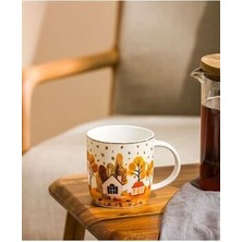 Lcw Home Açık Kahverengi Baskılı Porselen Kupa 360 ml