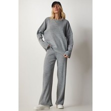 LMX0029 Triko Kazak Pantolon Takım Gri