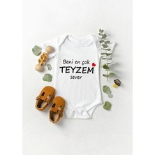 Lotus Baby Kısa Kollu %100 Pamuklu Beni En Çok Teyzem Sever Yazılı Bebek Body Zıbın