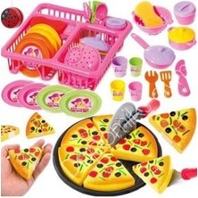 Barbie Oyuncak Bulaşıklık Bardak Tabak Tencere Set