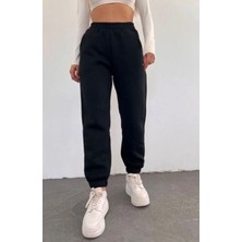 Siyah Eşofman Jogger Paça Lastikli