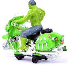 Oyuncak Hulk Motosikletli Yeşil Dev Adam Işıklı Sesli Hareketli Pilli Oyuncak