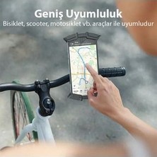 Crow'S Tech Motosiklet Bisiklet Gidonu Için Telefon Tutucu 360 Darbe Emici Scooter