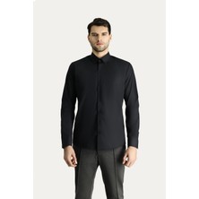 Uzun Kol Slim Fit Dar Kesim Non Iron Ütü Gerektirmeyen Pamuklu Gömlek