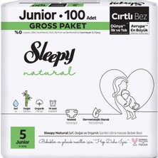 Sleepy Bebek Bezi Natural Beden:5 11-18 kg Junior 400 Adet Gross 4 Paket x 100