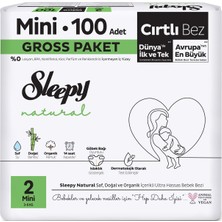 Sleepy Bebek Bezi Natural Beden:2 3-6 kg Mini 300 Adet Gross 3 Paket x 100