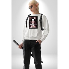 Angemiel Nezuko Demon Slayer Kadın Erkek Beyaz Sweatshirt