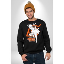 Angemiel Naruto Shippuden Gizli Işareti Kadın Erkek Siyah Sweatshirt