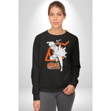 Angemiel Naruto Shippuden Gizli Işareti Kadın Erkek Siyah Sweatshirt