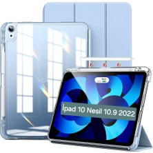 Fogy Ipad 10.nesil 2022 10.9" M1 A2696 A2757 Kılıf Pen Charge Şeffaf Kalem Bölmeli Case