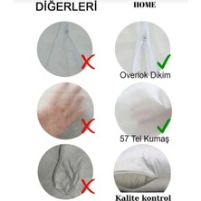 Textilyfe Home Yastık Astarı 10LU %100  Pamuk (Cotton) 50X70 Fermuarlı Beyaz 10 Lu Yastık Şiltesi