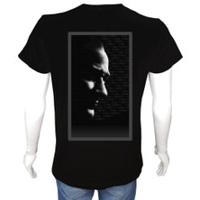 Unisex T-Shirt Siyah 'atatürk/laik Atatürk' 2baskılı S