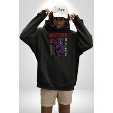 Angemiel Kasuki Bakugo Anime  Kadın Erkek  Siyah Kapüşonlu Sweatshirt Hoodie