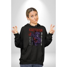 Angemiel Kasuki Bakugo Anime  Kadın Erkek  Siyah Kapüşonlu Sweatshirt Hoodie