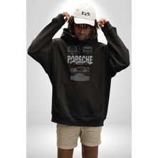 Porsche 911 Gt3 Rs Kadın Erkek  Siyah Kapüşonlu Sweatshirt Hoodie