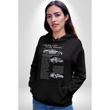 Porsche 911 Gt3 Rs Kadın Erkek  Siyah Kapüşonlu Sweatshirt Hoodie