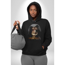 Angemiel Star Wars Emperador Palpatine Karakter Kadın Erkek  Siyah Kapüşonlu Sweatshirt Hoodie