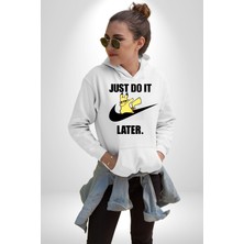 Angemiel Pikachu Sadece Istenileni Yap Kadın Erkek  Beyaz Kapüşonlu Sweatshirt Hoodie