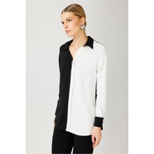 Moda Ilgi Gömlek ILG241GMK01615 Siyah/ekru