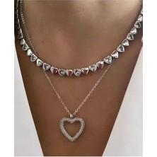 Accessorize Zirkon Kalp Kolye