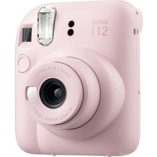 Instax Mini 12 Pembe Fotoğraf Makinesi 10'lu Film Şeffaf Kılıf