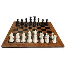 Satranç Ahşap Zeminli Satranç Seti