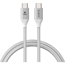 100W 5A Pd Type-C To Type-C Hızlı Şarj ve Data Kablosu Beyaz 1 Metre