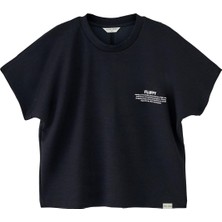 Kız Çocuk Siyah Renkli Luffy Baskılı Tişört