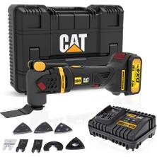 Cat DX41 18VOLT/4.0AH Li-Ion Tek Akülü Kömürsüz Profesyonel Çok Amaçlı Devir Ayarlı Raspalama+14 Ade